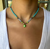 Limited edition Blue and Green beads necklace