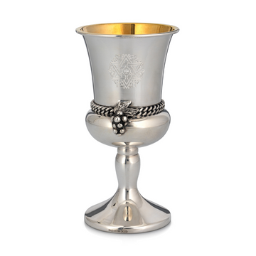 Silver Chalice and plate, Handcrafted in Israel