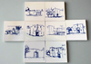 Eight Gates of Jerusalem Ceramic coaster set