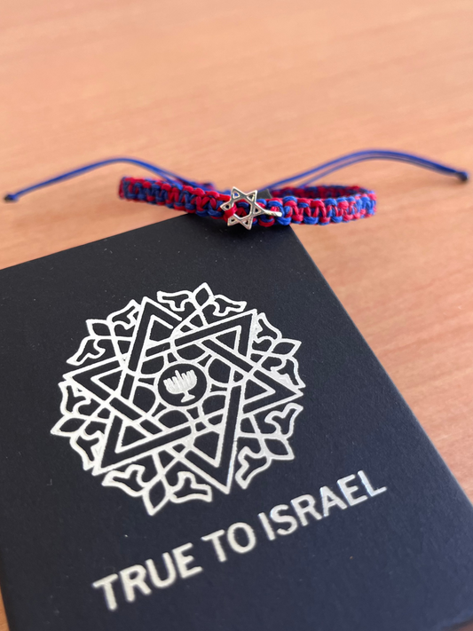 Star of David Bracelet Blue and Red