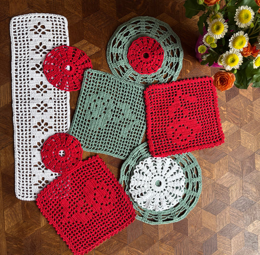 Hand-Made Christmas Crochet Set